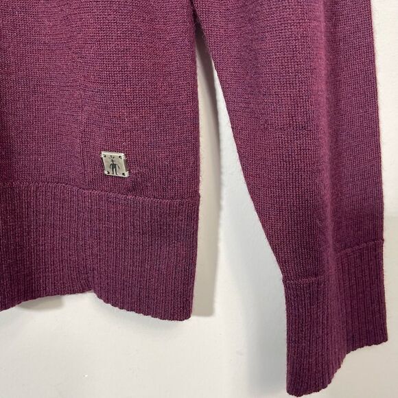 Smartwool Kiva Ridge Crew Sweater - Men's XL Burgundy Maroon Merino Wool Blend - Picture 7 of 14